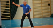 Giuseppe Cuccarini na pierwszym treningu w Policach